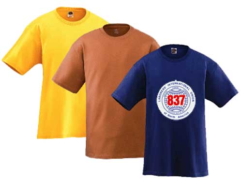 Union Made and Printed Tee Shirts T-Shirt